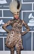 Nicki Minaj  enfundada con leopardo de los pies a la cabeza