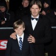 Padre e hijo acudieron muy elegantes vestidos con esmoquin al evento